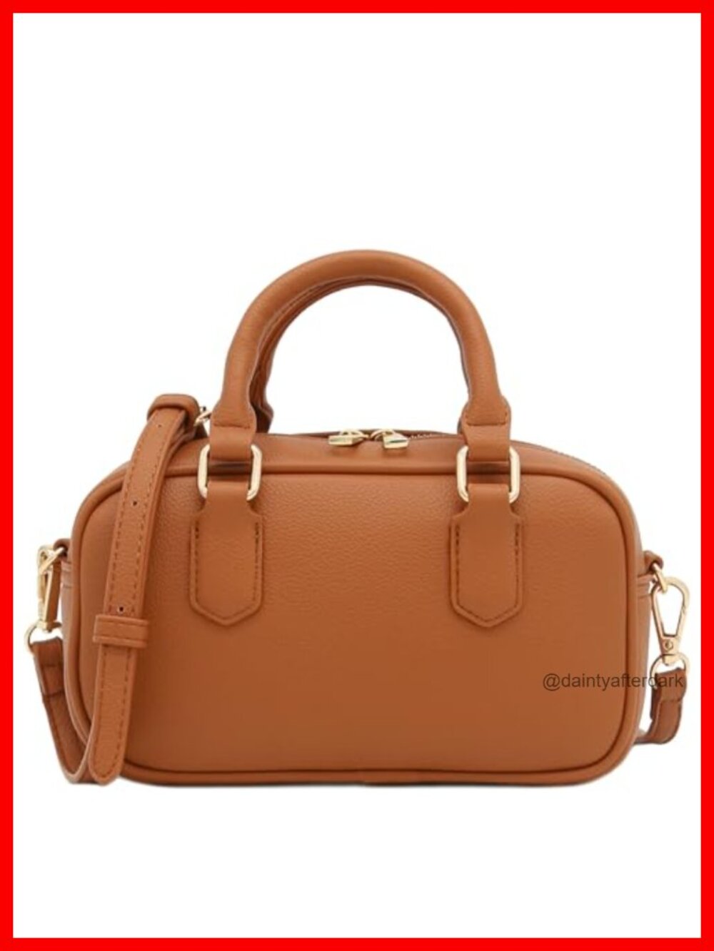 Mini PU Leather Satchel Purse Top Handle Crossbody Bag